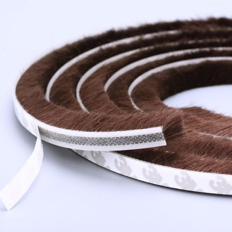 2/3/5/10M Self-adhesive Sealing Strip Window Sound Insulation Strip Gasket Wind-proof Brush Strip For Wardrobe Wooden Glass Door