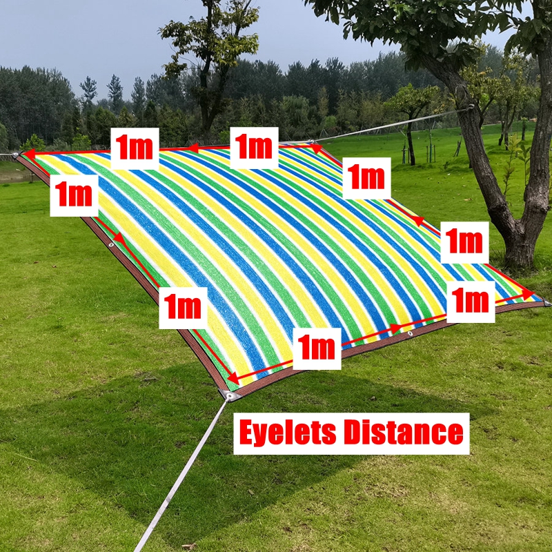 Farbiges Streifen-HDPE-Sonnenschutznetz, Balkon, Dachhimmel, Garten, Sonnenschutz, draussen, Garagen, Segel, Markise, Pflanzen, Abdeckung, Schuppen, Zaun, Netz