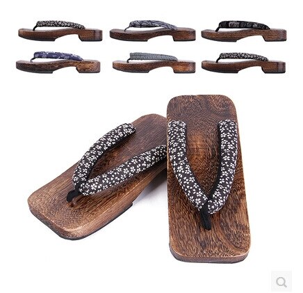 Verbrannt paulownia holz herren holz sandalen holz hausschuhe Japanischen COS manga ninja Krieger hausschuhe reine holz hausschuhe