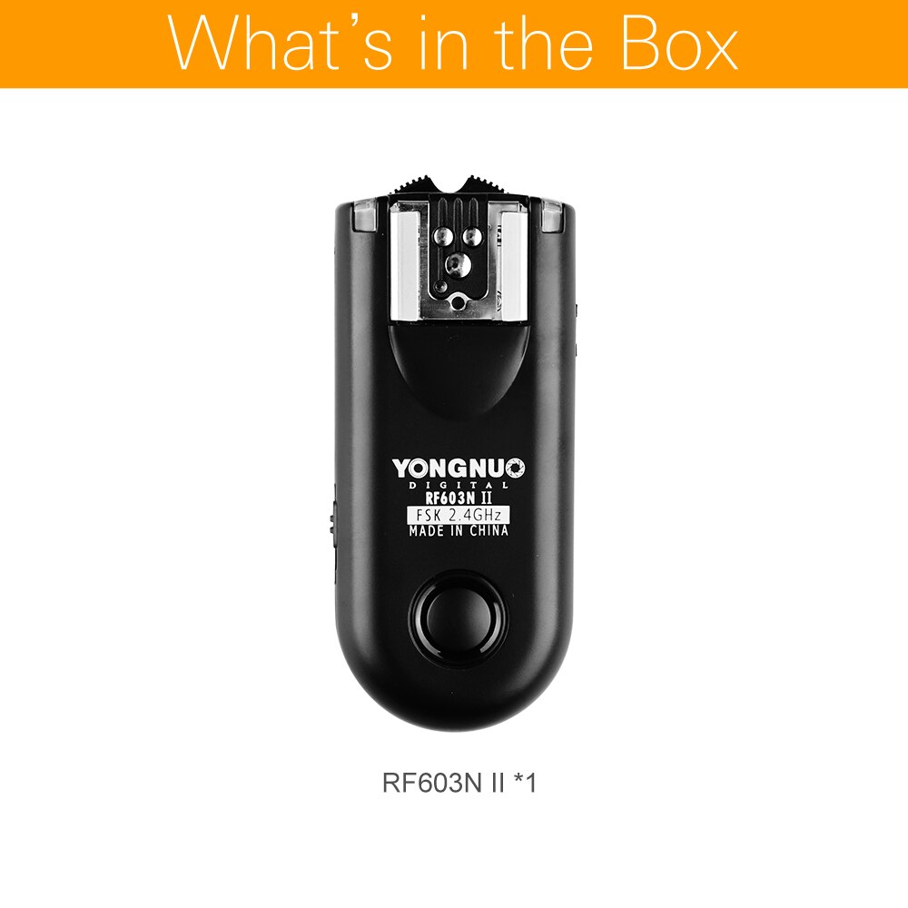 YONGNUO-disparador de Flash RF-603 II, transceptores individuales, disparador de obturador para Nikon RF-603 II, 1 unidad