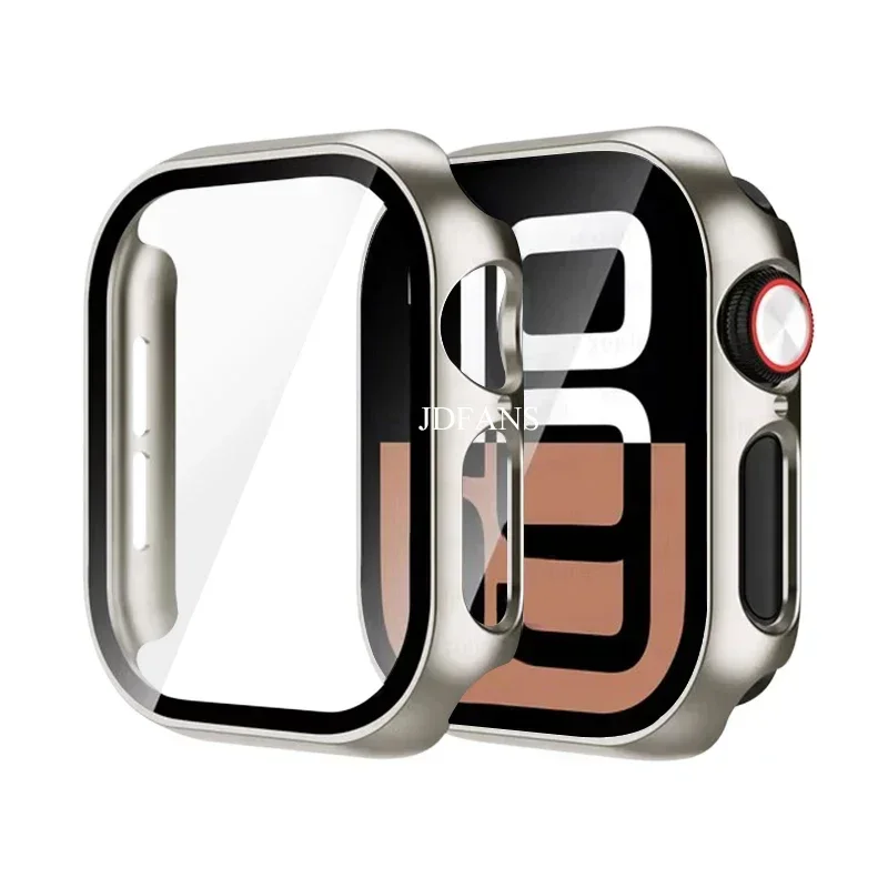 Glass+PC Case For Apple Watch S10 46MM 42MM Accessories HD Tempered Screen Protector Hard Bumper iWatch Series 10 Cover 42 46 mm