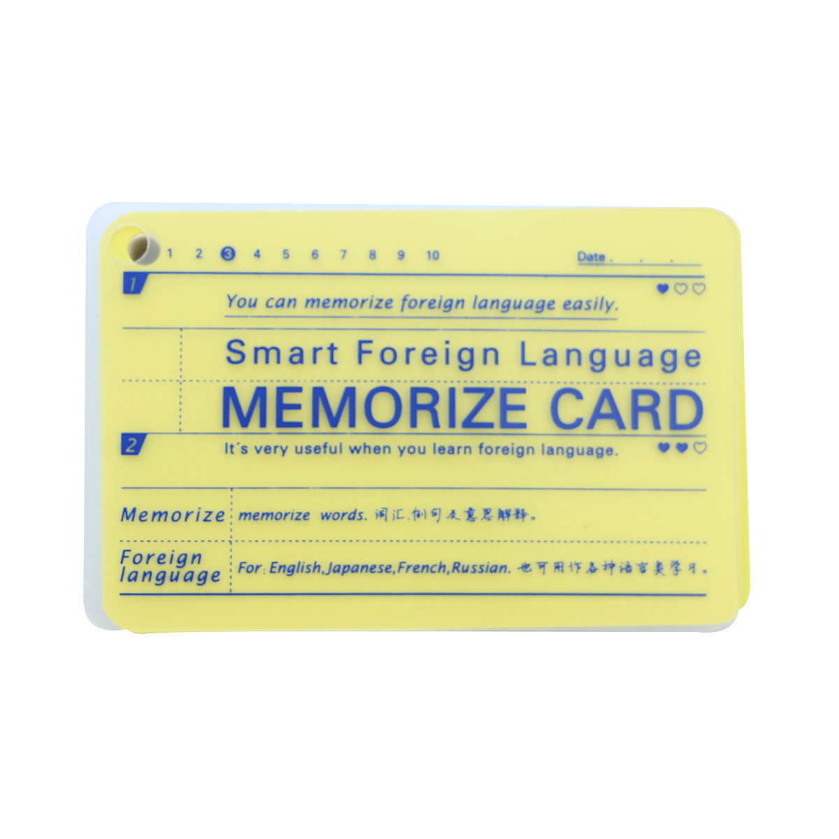 Smart Foreign Language Memorize Card English Memorization Word Book Portable English Learning Portable Notebook To Learn Chinese: green