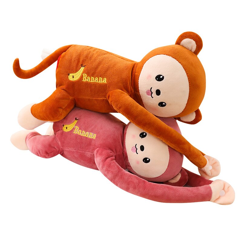 Cute Monkey Plush Toy Tissue Box Pipi Monkey Tissue Box Car Car Tissue Box Animal Tissue Box