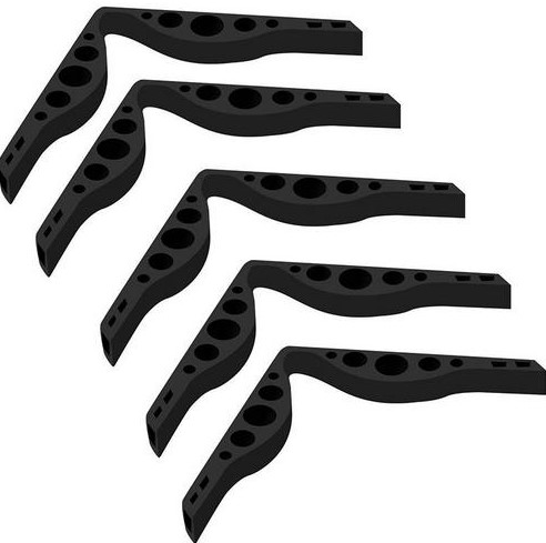 5/3/1Stck 3D wiederverwendbar Silikon Nase Brücke Silikon Halterung Gläser Unterstützung Atmungsaktiv Für Erwachsene Maske: 5Stck Schwarz