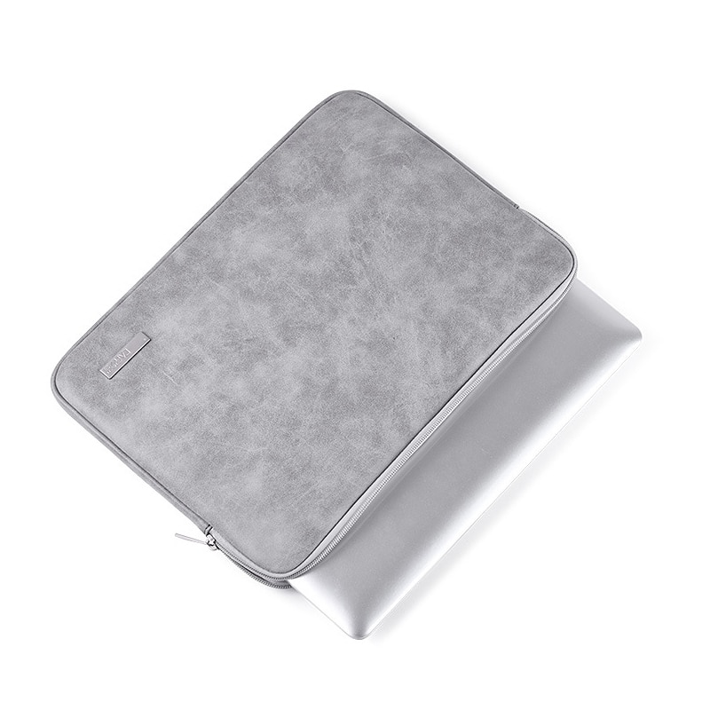 Pehmeä pu-nahkalaukku 13.3 15 vedenpitävä pussi kannettavan tietokoneen laukku macbook airille 13 pro retina 14 15.6 tuuman asus kannettavan tietokoneen kotelon kansi