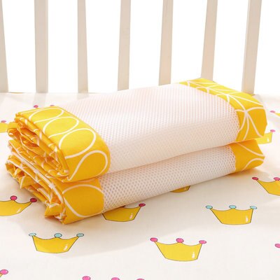 3D Breath-Proof Baby Crib Bumper Anti-Collision and Polyester Baby Bumpers Insurance Rod Newbaby Bedding Kit Safety Fence: crown