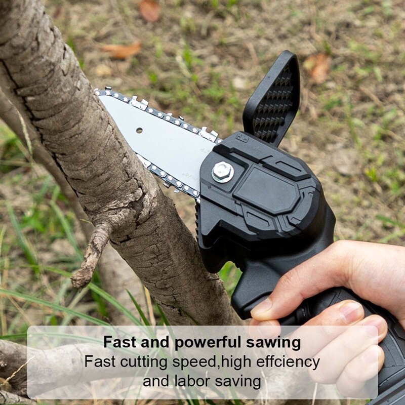 4/6 Inch Electric Chain Saw Wood Cutter Garden Pruning Saw Logging Power Tool Woodworking Chainsaw