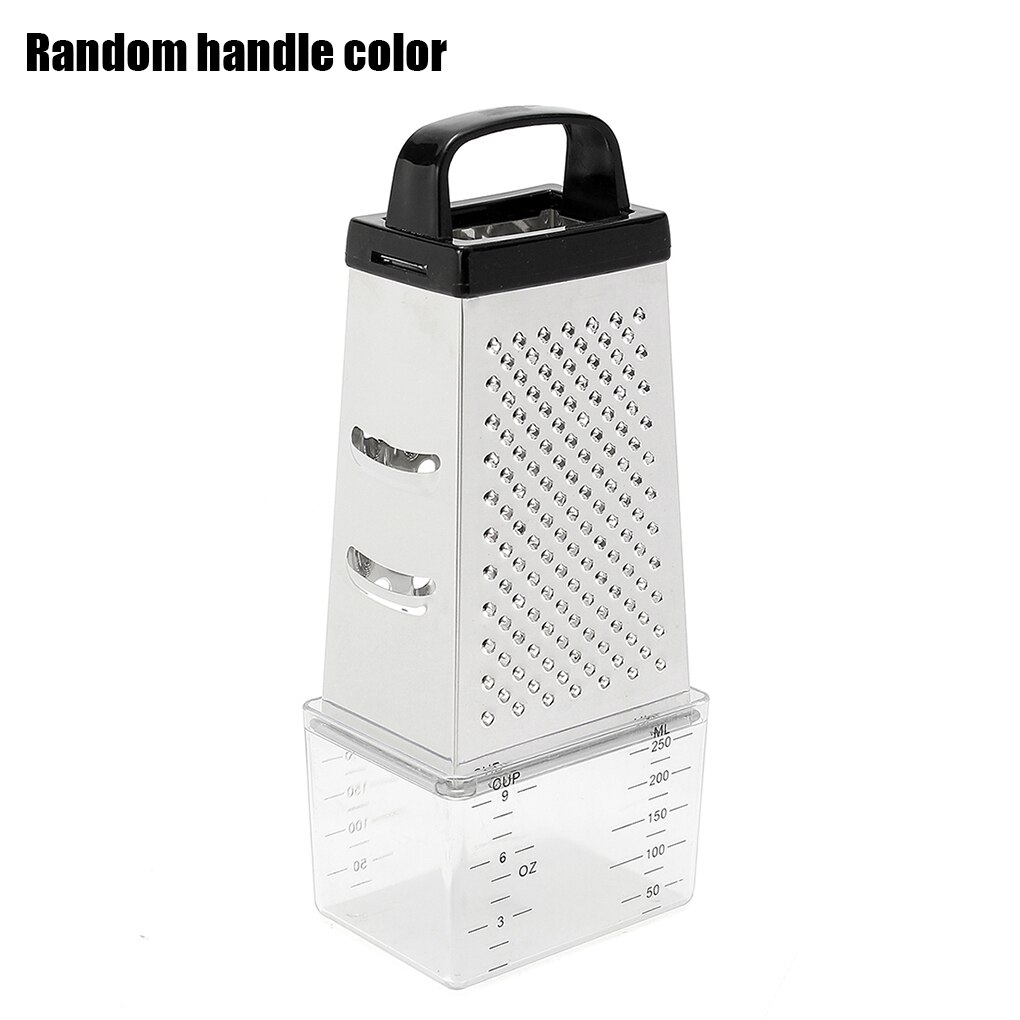 Rasp Rvs 4 Zijdig Shredder Met Container Keuken Accessoire Handvat Kleur Willekeurige: NO1
