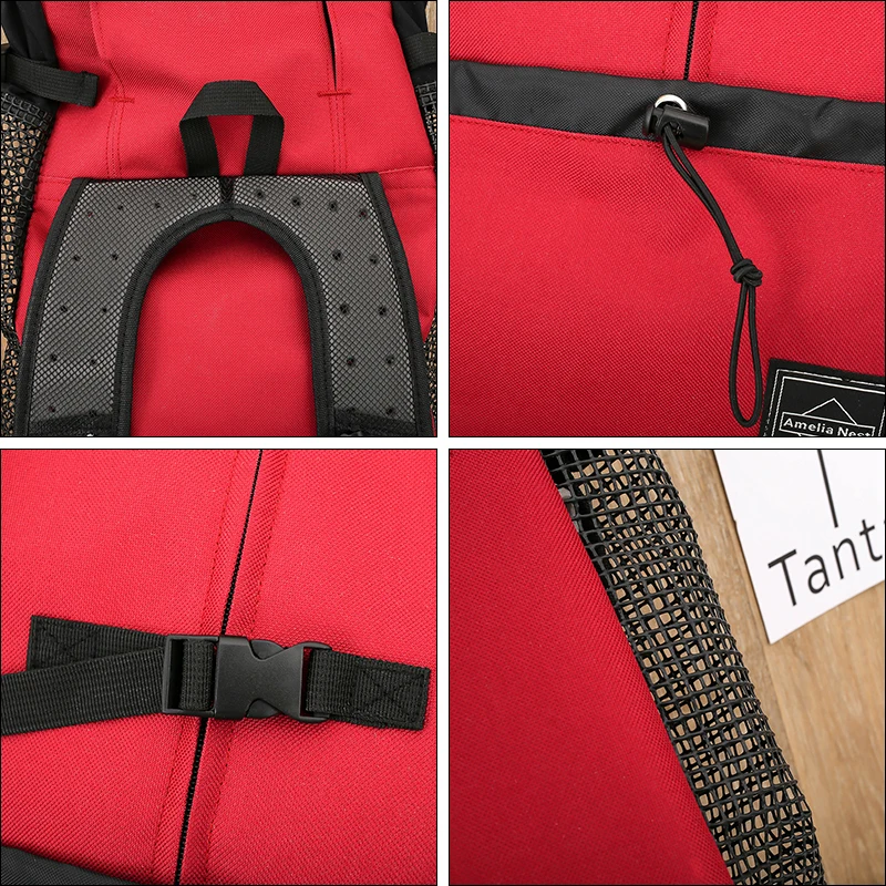 stärker Hunde-Trägerrucksack aus Nylon für kleine und mittelgroße Hunde. Hochwertiger, atmungsaktiver Fahrradrucksack für draussen-Reisen, Heimtierbedarf