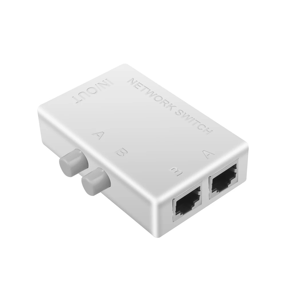 2 Hafen 1000 Mbit/s Gigabit Netzwerk schalten RJ45 schalten Netzwerk Splitter Kabel Verlängerung Wähler Energie kostenlos 2 Weg Adapter Stecker: Gelb