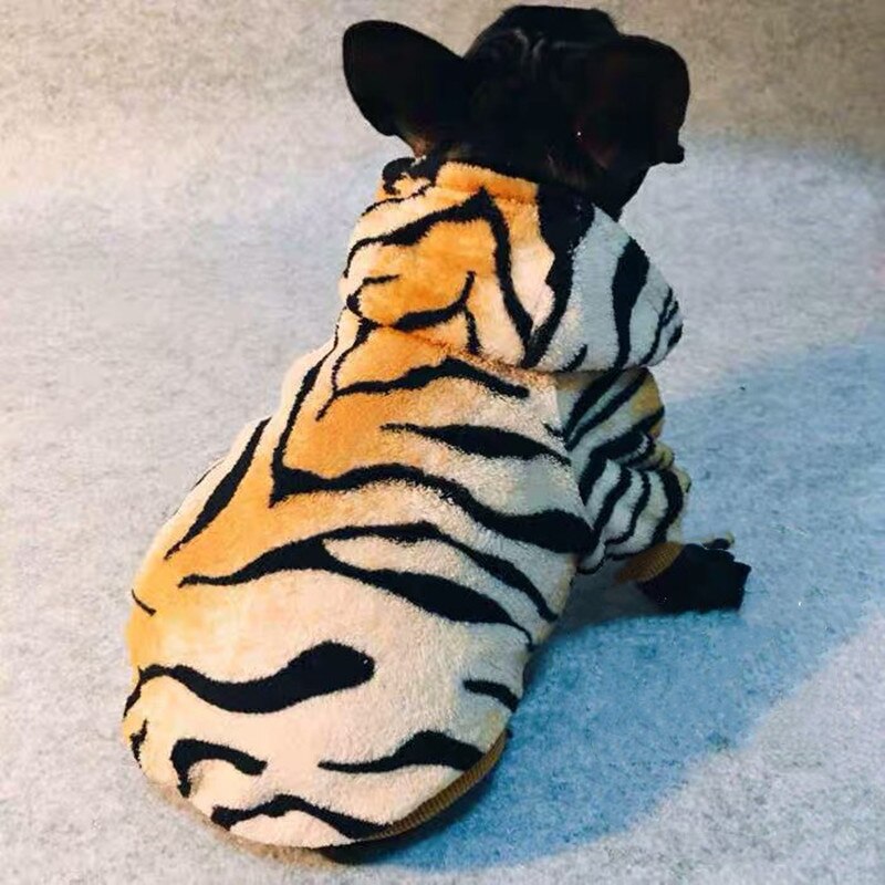 Desenhos animados outono inverno roupas de cachorro quente tigre bonito pet papillon casaco para cães pequenos bulldog francês pug chihuahua ggc18