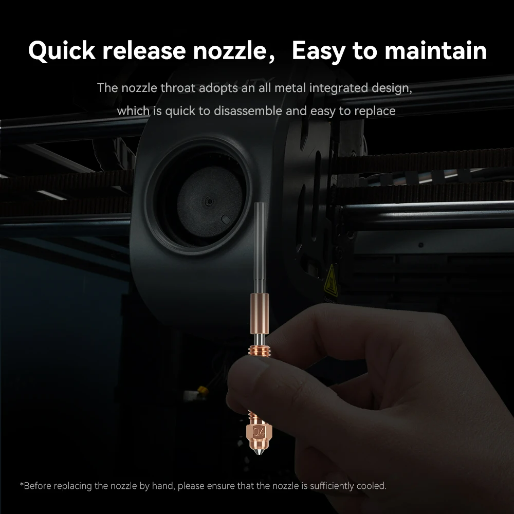 Nozzles K1C K1 Max Ender 3 V3 Nozzle 0.2/0.4/0.6/0.8/1.0mm All-in-one Copper Titanium Nozzles High Speed Print Upgraded Nozzle
