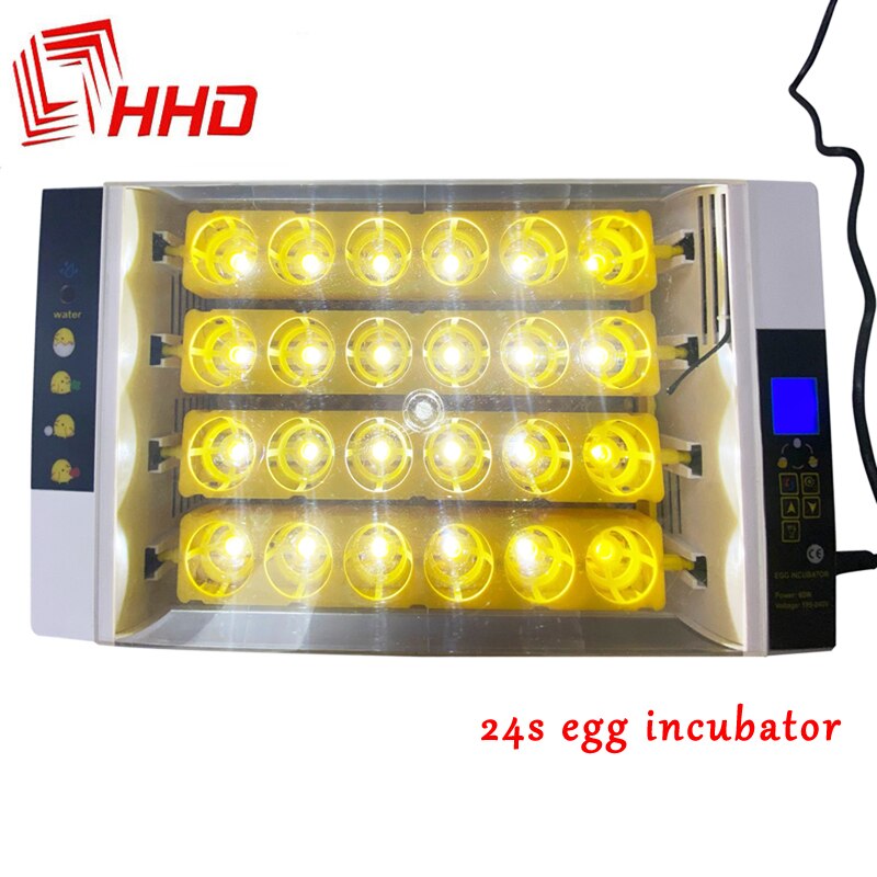 Couveuse d&#39;œufs intelligente HHD 2, incubateur d&#39;œufs Transparenment autique à lumière LED, couveuse pour poules, cailles et oies: YZ-24S / 110V