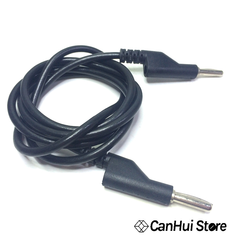 1 stk dobbeltsidig stapelbare 4 mm bananplugg mann jack hoogspanning silikon tråd multimeter testkabel ledning m /m 1m ( p-p)