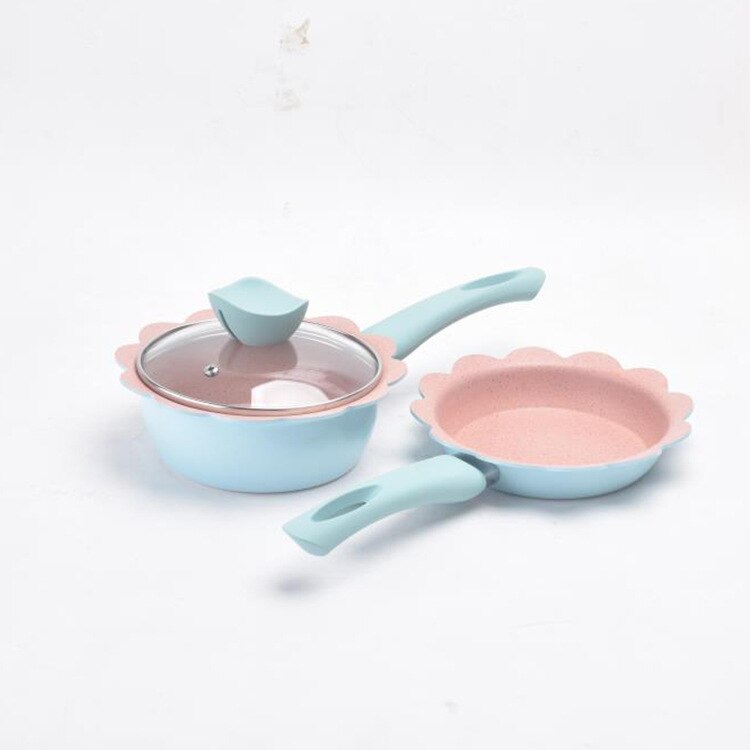 Baby food wok milk wok wheat rice stone non-stick wok children's wok cooking instant noodles family multi-functional small p: Dark Khaki