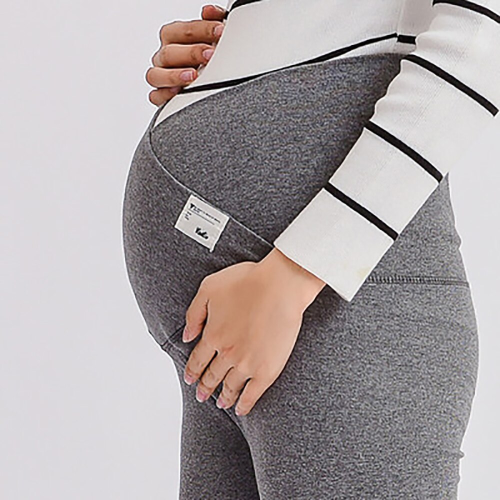 Graviditets leggings tværs v lav talje mave strikkede bukser justerbare skinny leggings tøj til gravide kvinder efterår forår