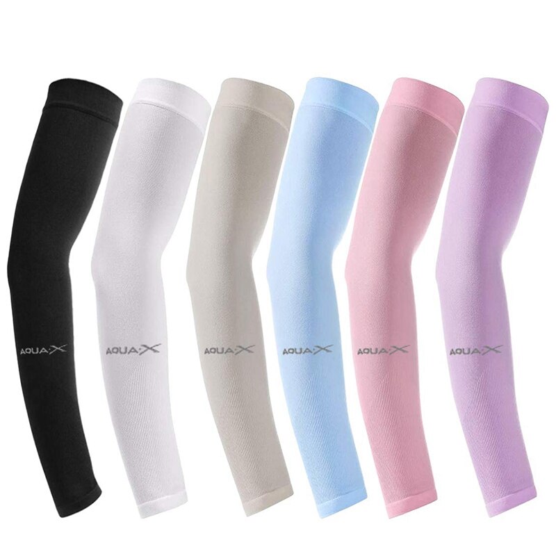 6 Pairs UV Schutz Cooling Arm Sleeves für Frauen Männer, Sonnencreme Schutzhülle Lange Arm Abdeckung Wärmer