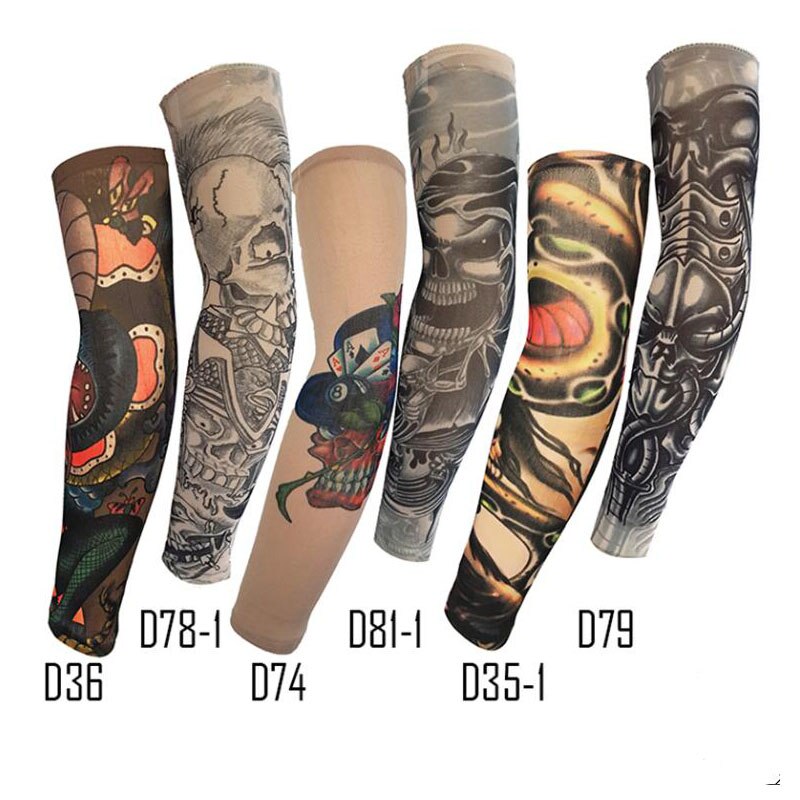 Ismuff unisex sommar utomhus solskydd solskydd skyddskod hög elasticitet andas tatuering tryck arm ärm