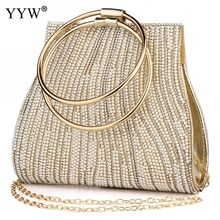 Sac A Main Femme Vrouwen Cirkel Ring Portemonnee En Handtas Strass Kralen Dames Schoudertas Luxe Handtassen Vrouwen Tassen