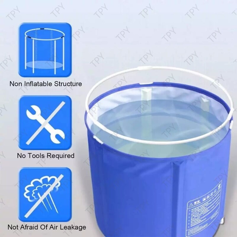 65x70cm vasca da bagno pieghevole portatile per adulti pieghevole vasca da bagno staffa addensare PVC famiglia grande corpo SPA vapore Sauna barile