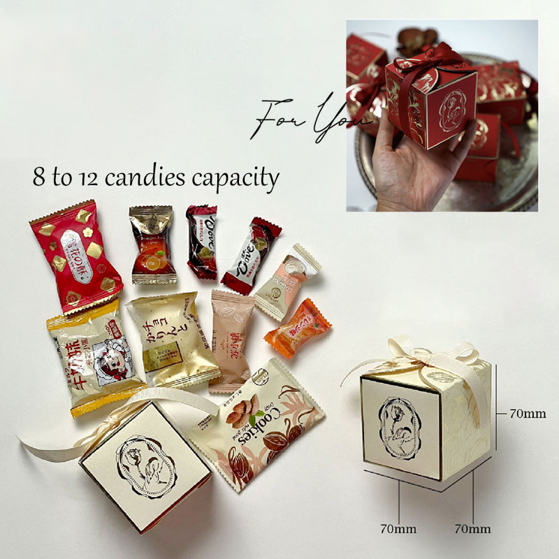 Boîte à sucre française légère de luxe, 10 pièces/lot, bonbons dorés couleur Champagne, boîte à bonbons de mariage, boîte en papier d'accompagnement de mariage