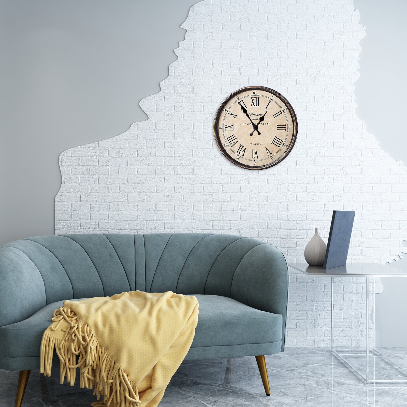 Rustic Wood Wall Clock Silent Non Ticking Vintage ... – Grandado