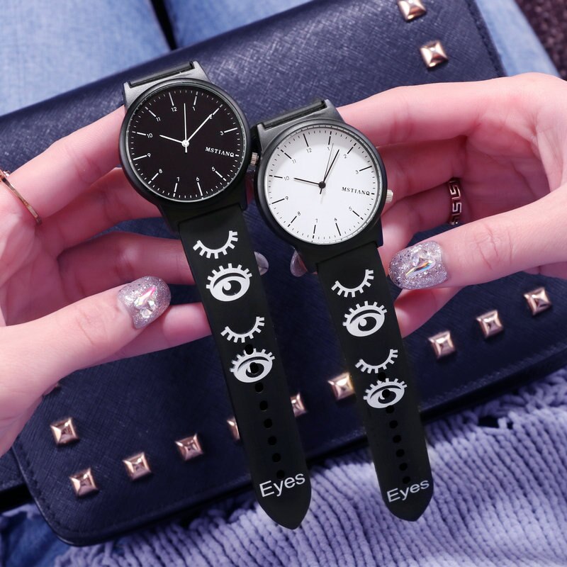 2 stuks/partij paar horloges dames heren casual siliconen band polshorloges klok dames quartz horloge relogio feminino: 4