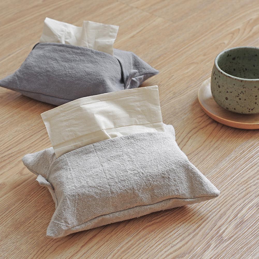 Boîte à mouchoirs en tissu, porte-serviettes en papier pour la maison et la voiture, jolie pochette pour la décoration de la maison
