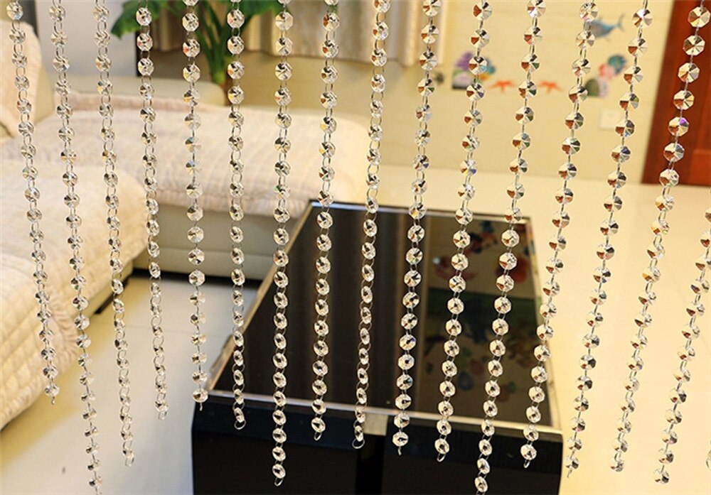 Crystal Glass Bead Curtain Luxury Living Room Bedroom Window Door Wedding Decor Curtain Bead Curtain Screen