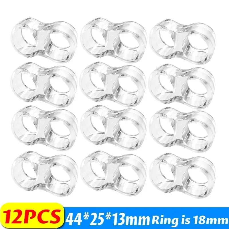 1/12PCS Deur Stopt Siliconen Deurklink Buffer Muurbescherming Deurknop Bumper Meubels Beschermd Valblokken Schokbestendige ringen: Zilver
