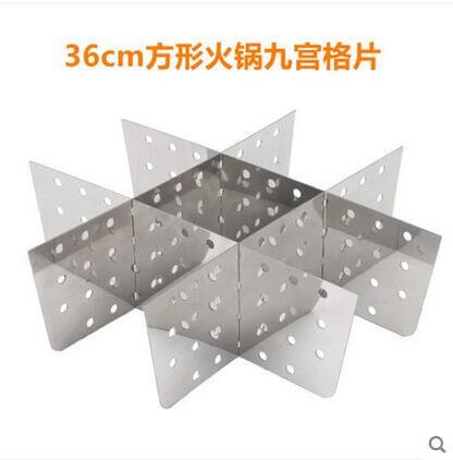 Verdikking roestvrij staal sichuan chongqing chafing dish sudoku pittige pot soep stoofpan pan chinese fondue kom: 3
