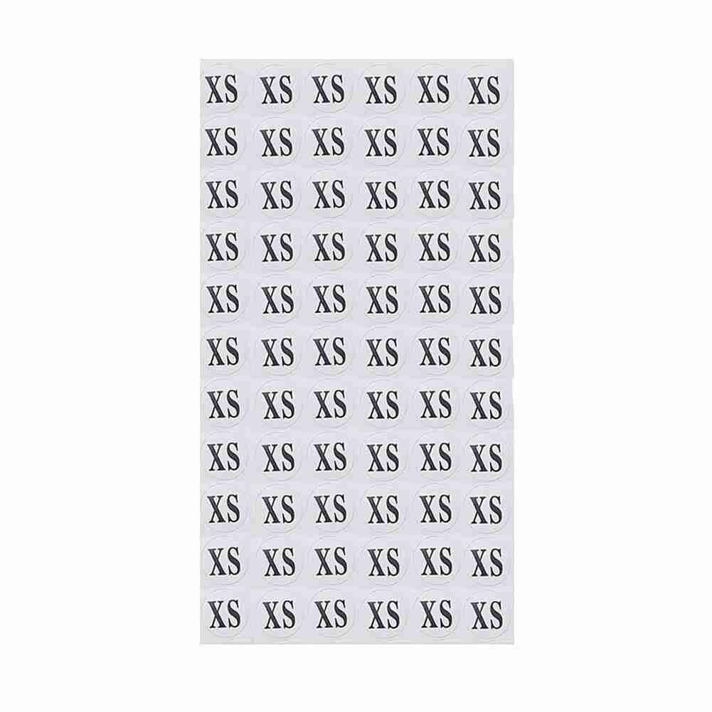 Etiquetas de tamaño autoadhesivas de papel para ropa, zapatos, tamaño, etiqueta adhesiva, tamaño Xs/S/M/L/Xl