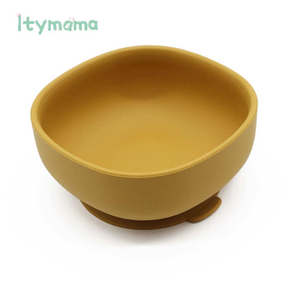 Siliconen babyvoedingskom, zuigkom, babyvoedingsschaal, kinderbord, bpa-vrij, kinderservies, siliconen serviesgoed van voedingskwaliteit: Sb008 mango