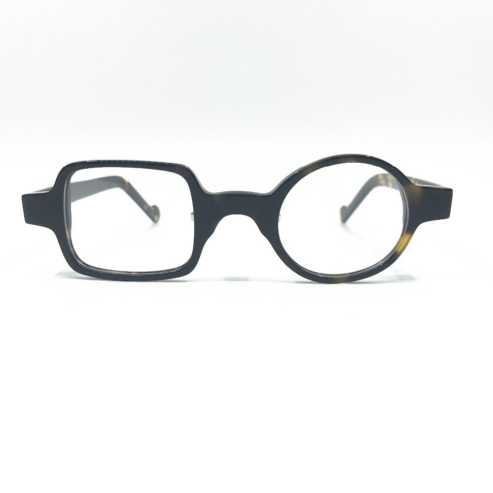 Montura de anteojos cuadrada redonda y pequeña, lentes de acetato con borde completo, transparentes, Estilo Vintage