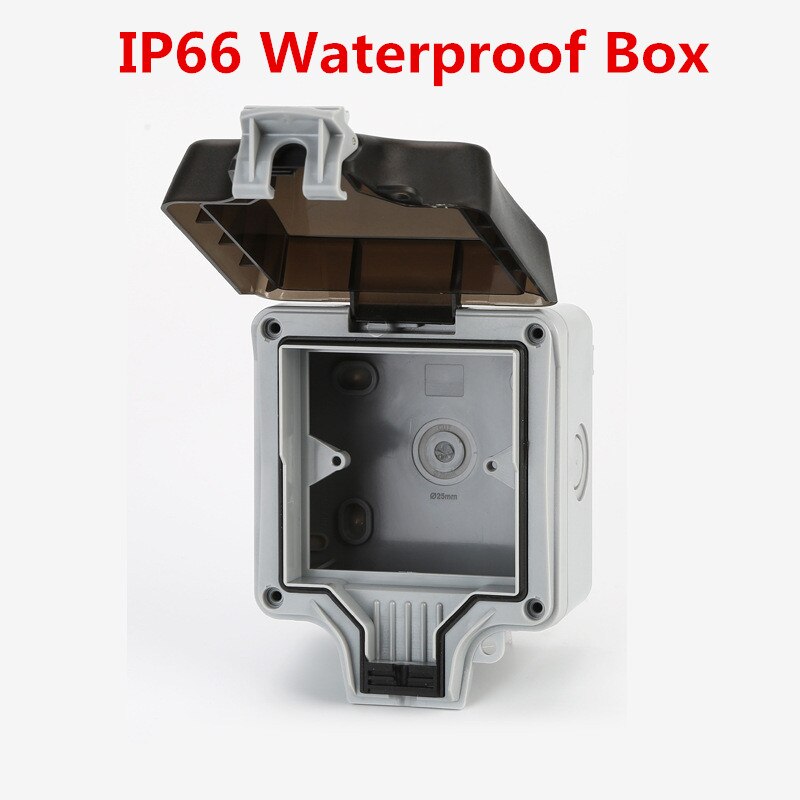 IP66 Weatherproof Waterproof Outdoor BOX Wall Socket 16A EU Outlet With Dual USB Charging Port External Installation