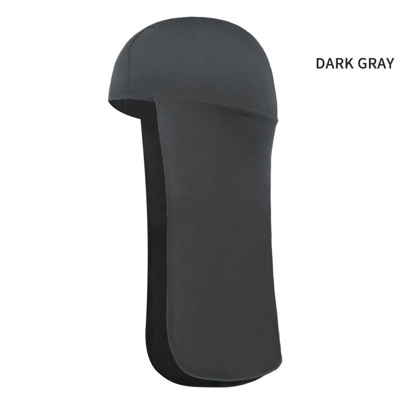 Verano ciclismo cola larga parasol sombrero de secado rápido Anti-UV protección del cuello gorra pesca senderismo caza gorra forro duro sombrero elástico: Gris oscuro