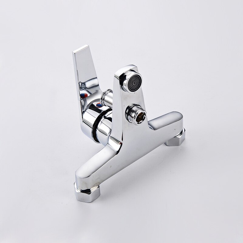 Wandmontage Handdouche Kraan Bad Kraan Valve Badkamer Douche Kranen Warm En Koud Water Mengkraan Mondstuk Tap