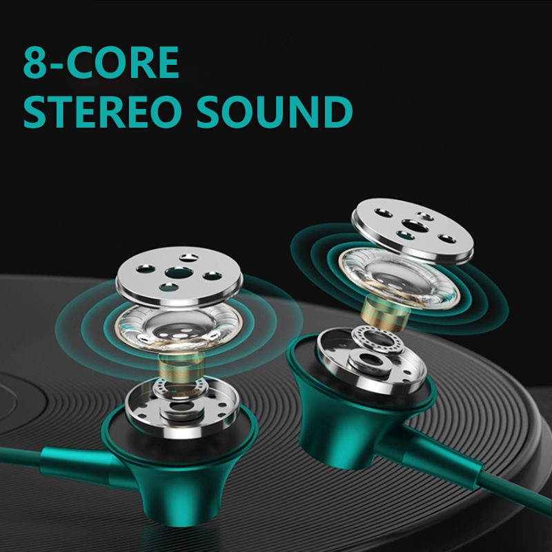 Type-C in-ear bedrade karaoke-hoofdtelefoon 3,5 mm stereo muziek oordopjes Handenvrije headset-oortelefoon met microfoon