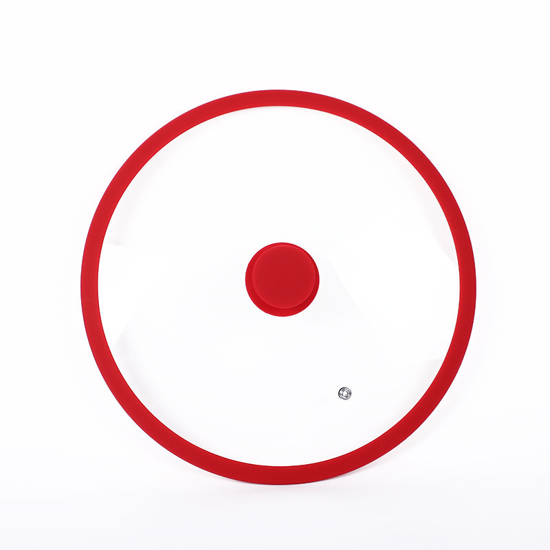 32cm silikonowa szklana pokrywka do patelni smażenie pokrywka do patelni s pokrywka garnka pokrywka silikonowa niewrząca pokrywka pokrywka silikonowa pokrywy kuchenne: 20cm / Red