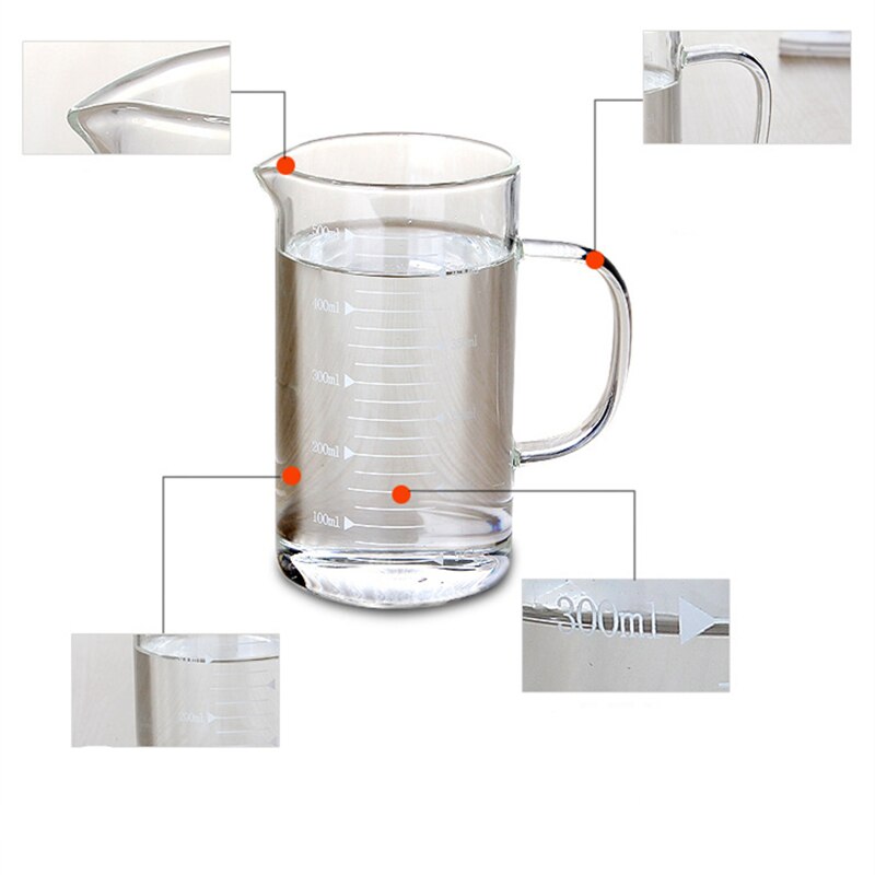 Arshen 250/350/500ml varmebestandige måleglass kalibreringskopper bakemelk krydderkopp kalibrering oppvarmet mikrobølgeovn