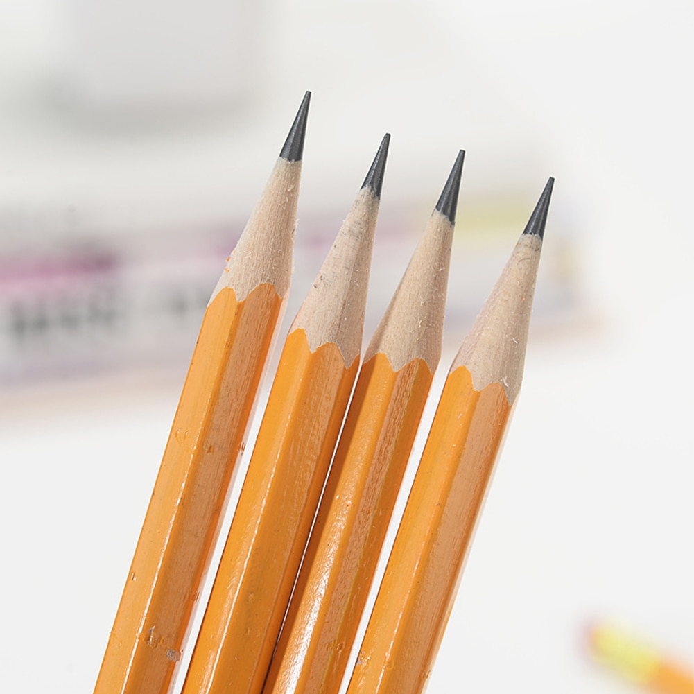 Pencils For School 30-Pack Yellow HB pencil Pencils Sharpened With Pencil Eraser Cap Wooden Pencil With Eraser