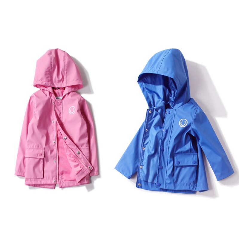Lente Herfst Peuter Meisjes Jongens Jas Jas Hooded Zipper Button Windscherm Uitloper Baby Meisjes Kleding 3M 6M 12M 18M 24M