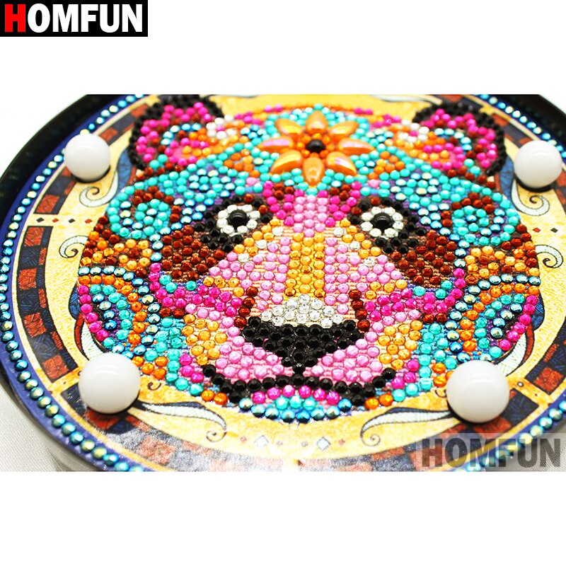 Homfun diamant maleri led lampe lys mandala 5d diamant broderi landskab rhinestones diy diamant jul halloween