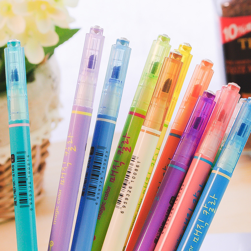 EZONE Markieren Stift Doppel geleitet Fluoreszierende Stift Süssigkeit Farbe Diamant markieren Stift Für freundlicher Zeichnung Graffiti DIY Versorgung