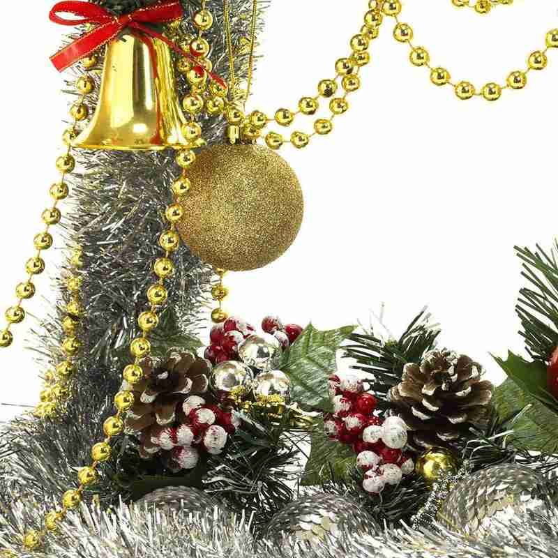 Silver Bead Chain Garland Christmas Tree Decorations Decorations Pearl Beads Christmas Ornament Chain For Home Hanging