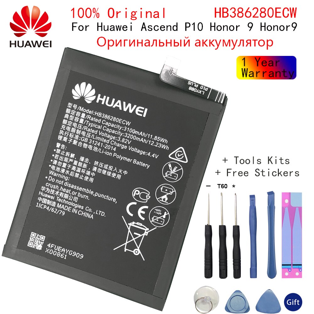 Original Phone Battery For Huawei honor 7C 7A 8 9 9 lite Nova 2 3 4/2i Ascend P10 P20 Huawei P30 P30 Pro Mate 8 9 10 /10 20 Pro: HB386280ECW