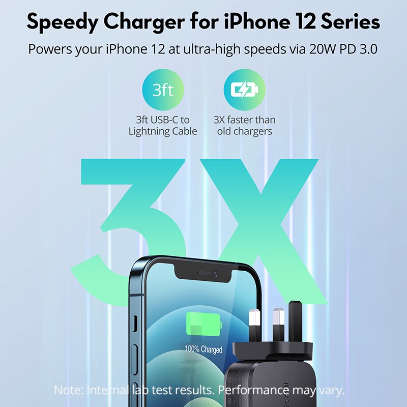 RAVPower 30W Wall Charger 2 Port Quick Charge 3.0 PD Fast Charging EU US Adapter Mobile Phone Cargador for IPhone Laptop Tablet