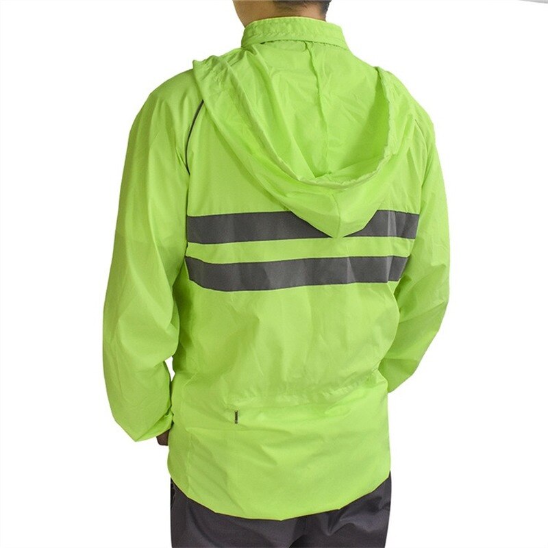 Reflecterende Winddicht Mannen Fietsen Jacket Hooded Waterdicht Weg Mountainbike Fietsen Windjack Riding Fiets Mtb Kleding