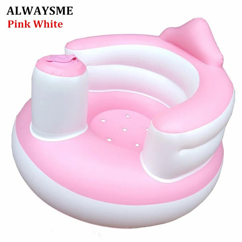 Silla de bebé inflable ALWAYSME, asientos portátiles, sofá: Pink White