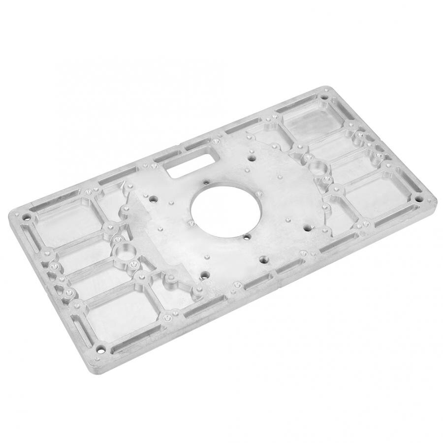 235mm x 120mm x 8mm Aluminum Woodworking DIY Router Table Insert Plate&Ring Herramientas De Carpinteria